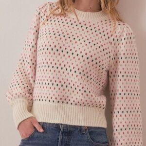 Marine Layer Alma Puff Sweater merino wool blend size XS NEW